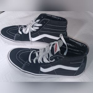 Vans Black and White High-Top Sneakers